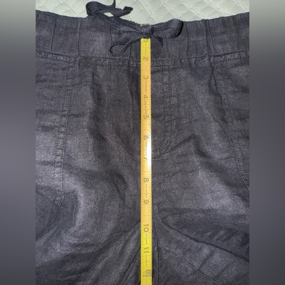 Caslon Women's Linen Jogger Elastic Waist Pull On Pants Black size Medium EUC - Picture 6 of 9